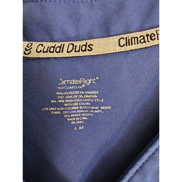 ClimateRight by Cuddl Duds Scrub Set Women’s M Metro Blue Top L Jogger Pant - Picture 3 of 10